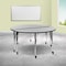 Flash Furniture Round 60 W, 60 L, 30 H, Chrome, Laminate, Particleboard, Steel, Grey XU-GRP-A60-HCIRC-GY-T-A-CAS-GG - alternate 1